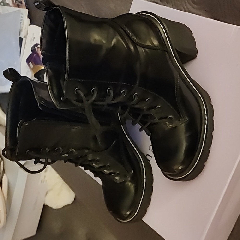 madden girl combat boots black